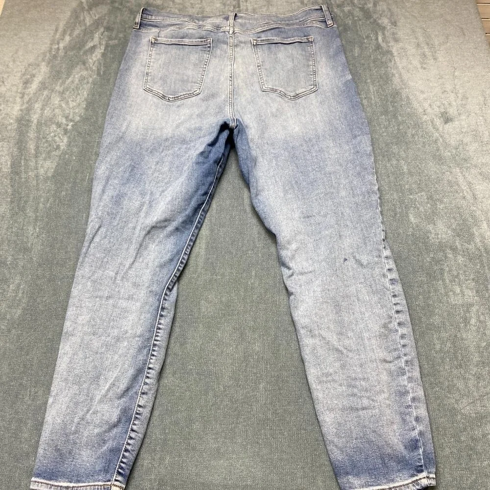 Banana Republic Jeans Mens 35x20 Blue Denim Cotton Stretch High Rise Skinny Leg